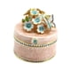 thumbnail image 4 of Caja de joyería pequeña Yinane Con flores decorativas rosa, 4 of 5