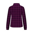 thumbnail image 4 of Autumn and Winter Plaid Jackets for Womens 2024 Plus Size Long Sleeve Plaid Shirt Tunic V-Neck Casual Pullover Blouses Tops, 4 of 5