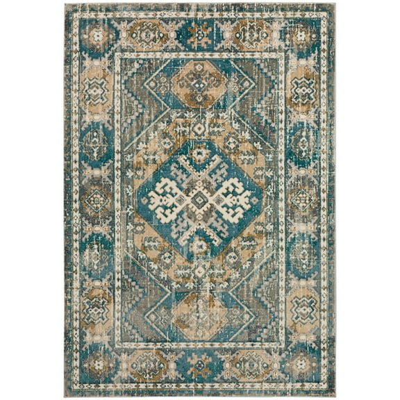 Berkley Hyacinth Area Rug KM22 Km22 Charcoal Charcoal Diamonds Petals 3' 3" x 5' 1" Rectangle