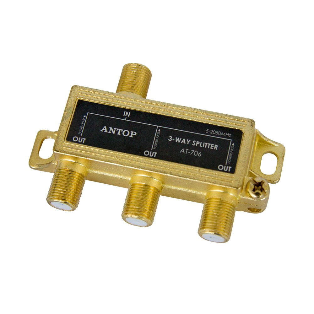 Tv Signal Splitter, Antop At706 Lowloss Cable Rf Outdoor Tv Coaxial