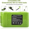 thumbnail image 6 of 2Pack 40V 8.0Ah for Greenworks G-MAX 40 Volt Lithium Battery 29472 29462 29252 20202, 6 of 9