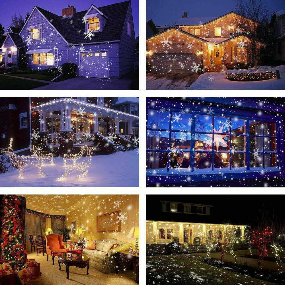 Details about   Christmas Moving Laser Projector LED Snow Snowflake Fairy Light Xmas Lamp  L 