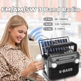 thumbnail image 4 of Portable AM/FM/SW Radio,Transistor Radio,Retro Bluetooth Speaker with USB/TF Player,Solar Battery Operated/USB Charge,Digital Tuner & Earphone Jack,Emergency Flashligh,Perfect for Gifts/Elderly/Home, 4 of 9