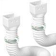 thumbnail image 2 of Paquete de 2 extensores de desagüe con tubo/conectores/tornillos para la mayoría de los bajantes, 2 of 5