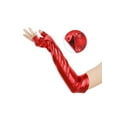 thumbnail image 3 of INSPIRE CHIC Women's Faux Leather Long Sleeve Fingerless Gloves Arm Warmers for Cosplay Fashion One Size Red, 3 of 6