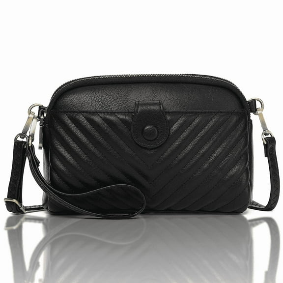 GAEKEAO Crossbody Bags for Women Leather Shoulder Purse Cross Body Bag Handbag with Wristlet Top Zipper