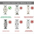 thumbnail image 3 of 6Pcs Wall Outlet Plate LED Night Light Illuminated Plug Cover With Sensor Inductive Guidelight Easy Snap On No Wire Or Battery Needed For Hallway Bathroom Stairway Garage Utility Room Decor, 3 of 5