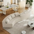 thumbnail image 4 of Modular Corduroy Curved Sectional Sofa Couch for Living Room,Corduroy Comfy Upholstered Cloud Couch，Free Combination Curved Sofa with Pillows and High-Density Foam for Salon, 4 of 4