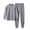 Grey, variant on TIREOW Girls and Boys Sleepwear 2 Piece Set Half Turtleneck Long Sleeve Layer Top and Long Pants Kids Soft Cotton Loungewear Underwear Set