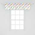 thumbnail image 2 of Ambesonne Colorful Valance Pack of 2, Flying Watercolor Balloons, 54"X12", Multicolor, 2 of 2