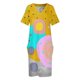 thumbnail image 4 of Vestido largo con bolsillos sueltos y abstractos amarillos, estilo coreano, para verano, dama de honor, 2025, 4 of 7