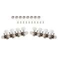 thumbnail image 4 of MasteelfCA 2pcs Mandolin Guitar Machine Heads Tuning Peg 4L and 4R Mica Color Round Button Tuner GC602 (Silver), 4 of 8