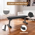 thumbnail image 3 of Flat Weight Bench,Foldable  Workout Bench for Strength Training for Home Gym,Weight Capacity 264 LB, 3 of 5