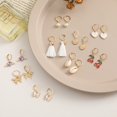 thumbnail image 2 of 9 Unids/set Elegantes Pendientes De Perlas De Oro Gota Corazón Mariposa Cereza Cristal Mujeres Accesorios De Joyería, 2 of 3