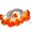Orange, variant on 20 LED Halloween Pumpkin Face LED String Lights, Battery Operated Transparent Wire, Spooky Warm White Glow, Ideal for Indoor Outdoor, Halloween Party Home Holiday Decoration, Orange