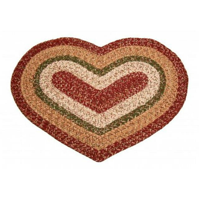 Mr. MJs Trading AG-64256 Tapis Tressé en Forme de Cœur, Romarin
