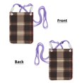 thumbnail image 5 of Multi-Color Cross-Body Handbag 8.27×5.91in Waterproof, Scratch-Resistant And Odor-Free Detachable Shoulder Strap Rosybrown Buffalo Plaid Check Tartan Scotland_1, 5 of 8