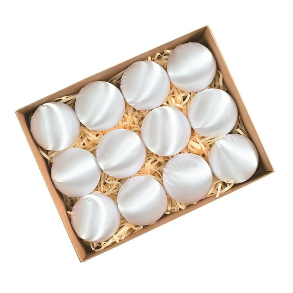 2 Pieces Satin Ball Ornaments for Christmas Tree Decoration R7V9 E5W4