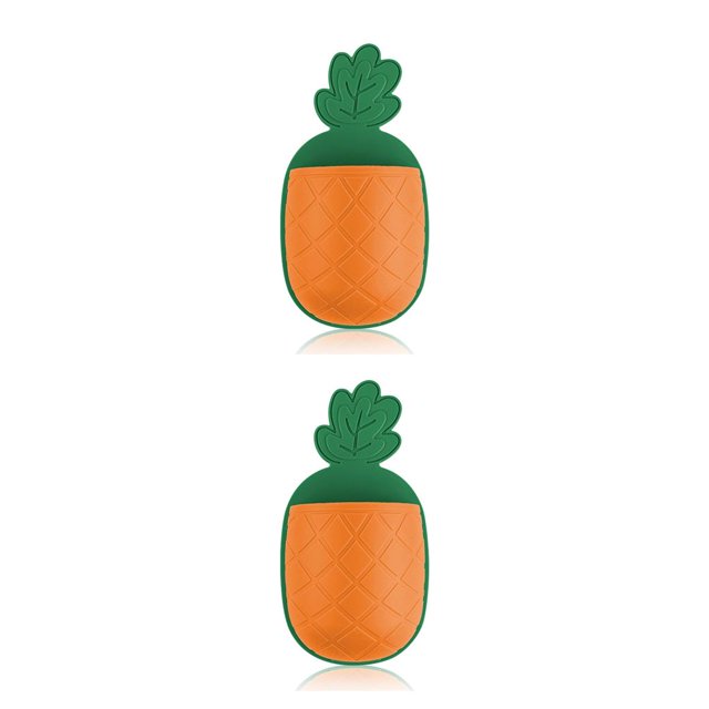 Ounissouiy Estante de almacenamiento de piña PP, adorable soporte de drenaje autoadhesivo de dibujos animados sin taladro, organizador decorativo No.03 2piezas