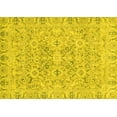 thumbnail image 1 of Ahgly Company Machine Washable Indoor Rectangle Oriental Yellow Traditional Area Rugs, 7' x 9', 1 of 4