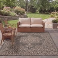 thumbnail image 3 of SAFAVIEH Courtyard Clodagh Medallion Indoor/Outdoor Area Rug, Black/Natural, 6'7" x 9'6", 3 of 15