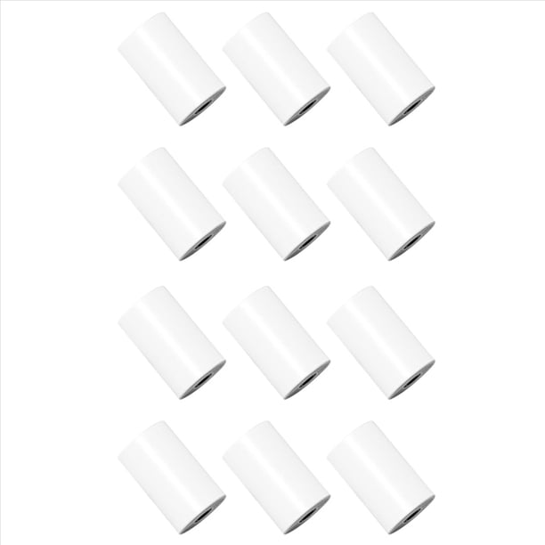 Papel Adhesivo para Mini Impresora de Bolsillo de 12 Rollos, Papel TéRmico Autoadhesivo de 30 X 57 mm para Impresora de Bolsillo, Negro Sobre