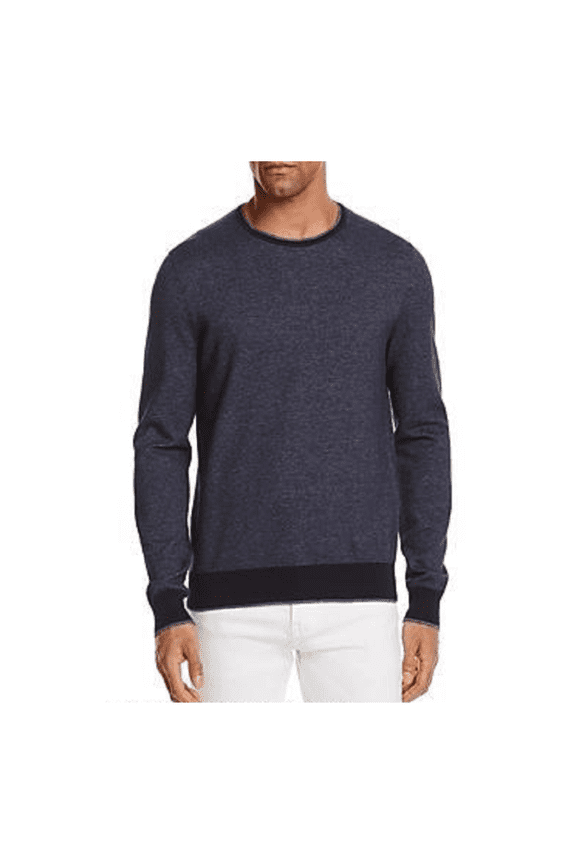 The Men's Store at Bloomingdale's Tonal Trim Sweater, Hthr. Navy, Small