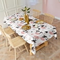 thumbnail image 4 of White Cow Geometric Pattern Rectangle Tablecloth 60"x102",Waterproof Polyester Rectangle Table Cloth, Wipeable Spillproof Polyester Tablecloth for Dining, Camping, Indoor and Outdoor, 4 of 6
