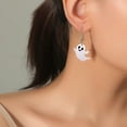 thumbnail image 3 of HEVIRGO 1 Pair Dangle Earrings Little Ghost Plating Jewelry Cartoon Acrylic Hook Earrings for Halloween, 3 of 8