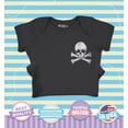 thumbnail image 2 of Shop4Ever Distressed Skull and Crossbones Pocket Size Baby's Bodysuit Infant Cotton Romper 24 Months Black, 2 of 5