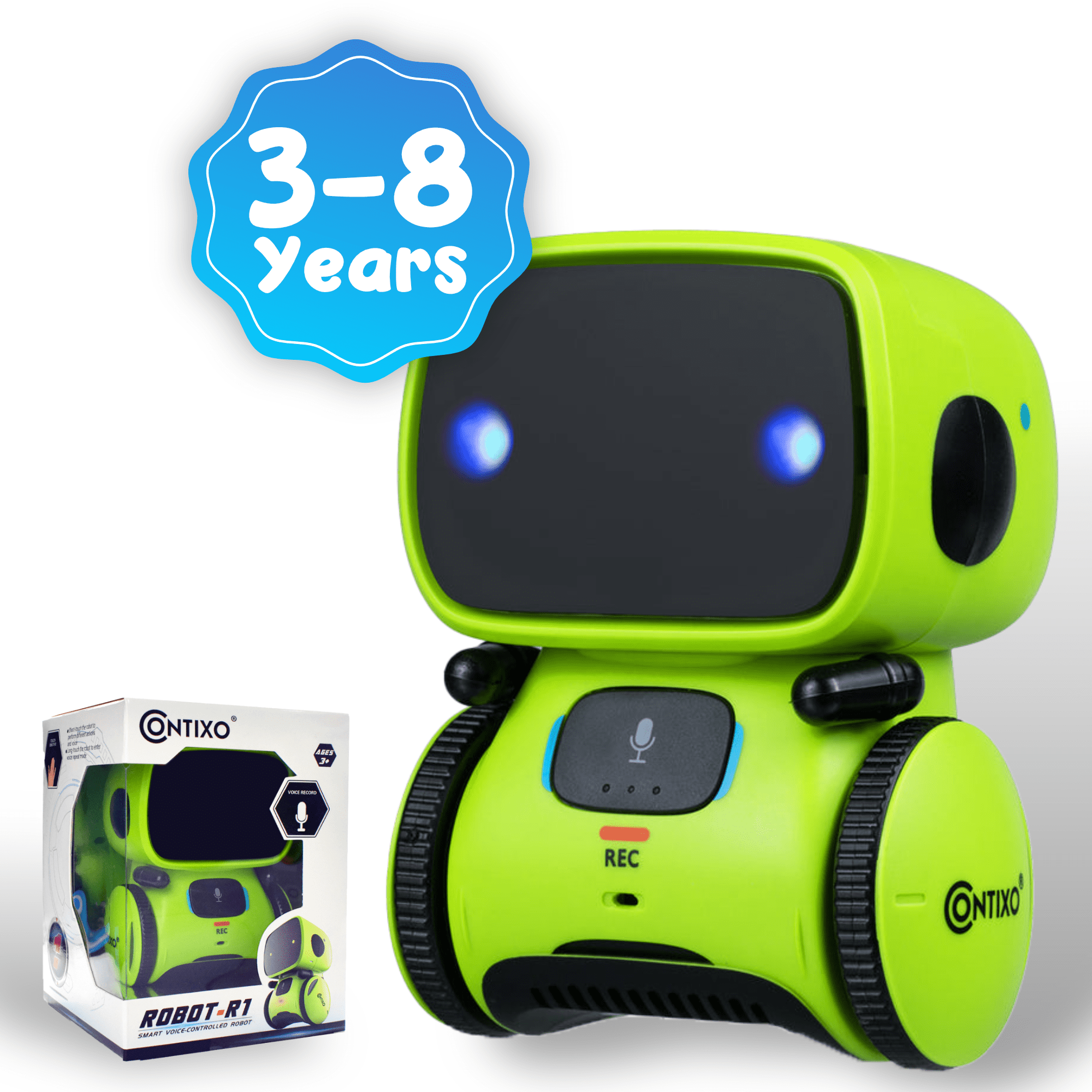 Contixo R1 Kids Robot Toys, Interactive Smart Robots for Kids with Voice Control, Blue