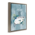 thumbnail image 2 of Stupell Industries French Country Floral Bathroom Rules Relax Brown Floating Frame Canvas Art, 18 x 18, by Nan, 2 of 8