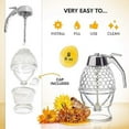 thumbnail image 3 of Glass Sugar Container Dispenser - Finger Trigger Jar for Coffee, 8 Oz 10*14.5*8cm Clear, 3 of 5