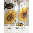 thumbnail image 6 of Sheer Curtains 84 Inches Long 2 Panels Set for Living Room, Retro Farmhouse Floral Semi Sheer Curtains for Windows, Yellow Sunflowers Cows Butterfly Wood Voile Window Treatments Rod Pocket Curtain, 6 of 7