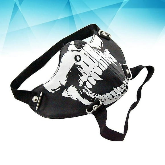 Mouth Mask Luminous Skull Printed Anti Dust Mask Halloween Decoration Mask (black)
