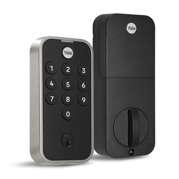 Yale Code Keypad Deadbolt for Keyless Front Door Entry, Satin Nickel, YED210-NR-619
