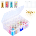 thumbnail image 1 of Caja de almacenamiento de diamantes de 30 rejillas, caja de bordado de diamantes ajustable, almacenamiento de cuentas, 1 of 8