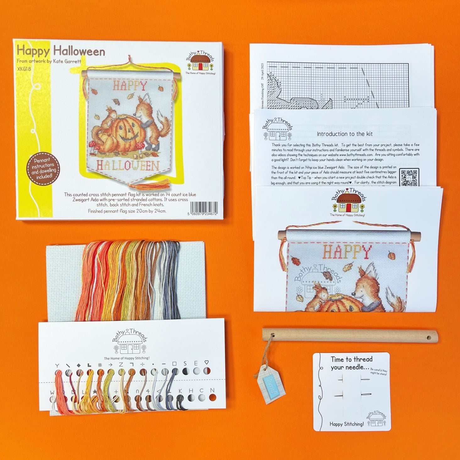 Happy Halloween (Flag) XKG18 Counted Cross Stitch Kit