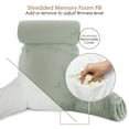 thumbnail image 5 of Nestl Reading Pillow, Backrest Pillows with Arms, Plush Back Pillow, Shredded Memory Foam Bed Rest Pillow, Large, Sage Green, 5 of 7