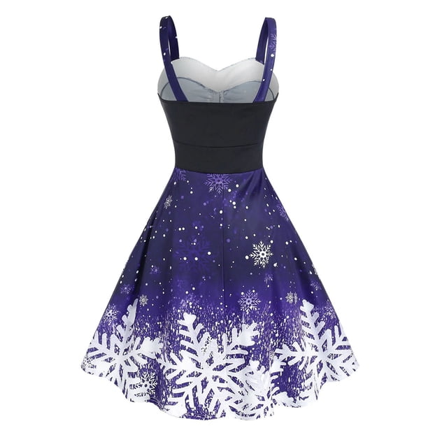 WREESH Womens Vintage Christmas Dresses Snowflake Print Off Shoulder Slip Dress Holiday Party Midi Dress A-Line Flare Swing Dress Purple - Walmart Business Supplies WREESH Womens Vintage Christmas Dresses Snowflake Print Off Shoulder Slip Dress Holiday Party Midi Dress A-Line Flare Swing Dress Purple - Walmart Business Supplies