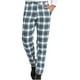 thumbnail image 2 of Pantalones rectos de corte recto con estampado de cuadros y bolsillos para hombre, pantalones casuales con botones, 2 of 7