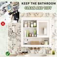 thumbnail image 5 of 32-Inch White Wall-Mounted Bathroom Cabinet | Ideal for Kitchen, Bedroom, Hallway Storage | Durable MDF and Clear Glass Reflection | Eliminate Clutter in Various Rooms, 5 of 6