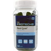 Flents Protechs Real Quiet Foam Ear Plugs for Small Ear Canals, Contoured, (NRR 31), 50 Pair, Black