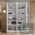 thumbnail image 5 of Madesa Wardrobe Armoire Closet Pantry Storage Cabinet with 4 Doors and 10 Utility Shelves 47"L Wooden Organization Unit for Bedroom, Office, Laundry Room, Kitchen, and Garage - White, 5 of 9