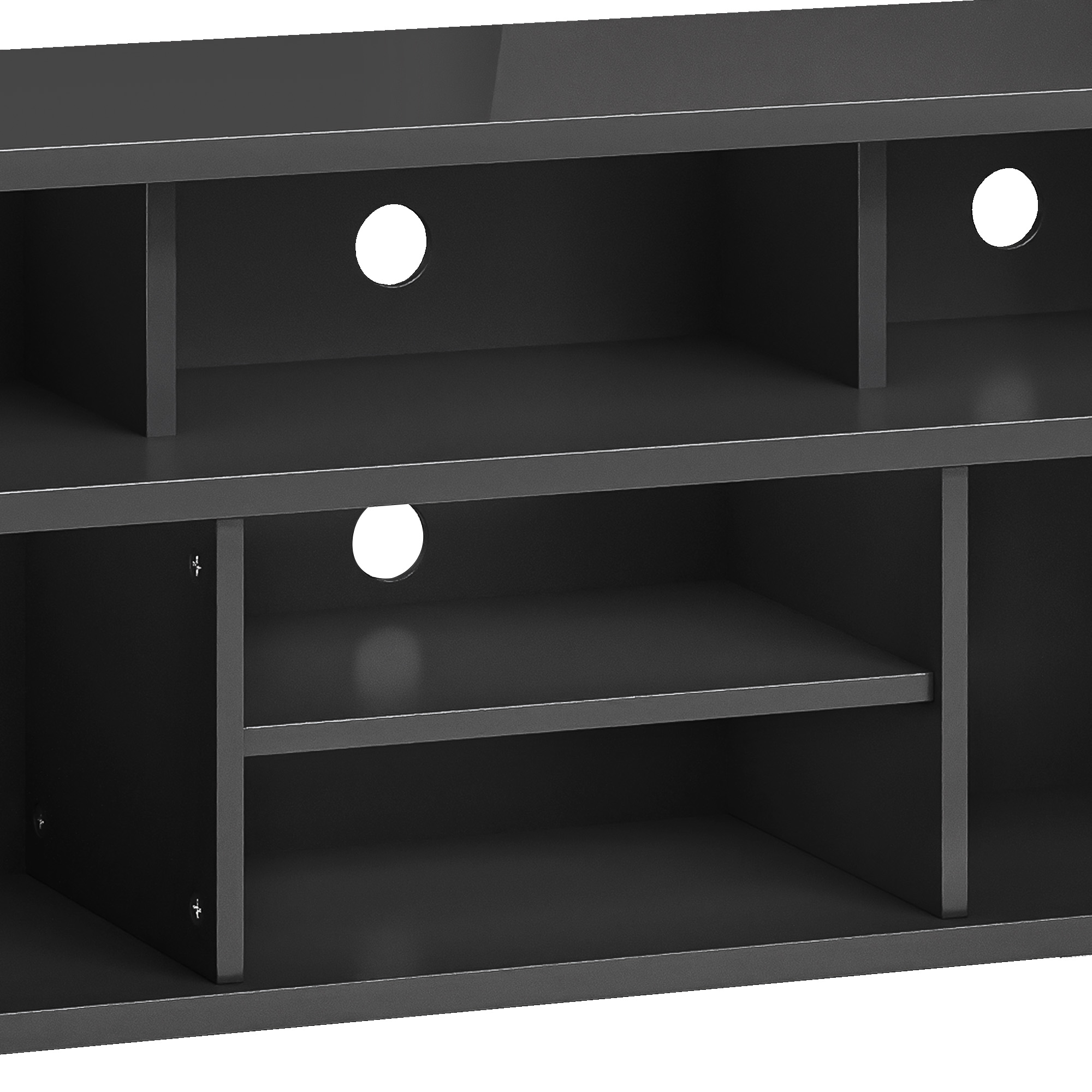 Uforic TV Stand for 55 inch TV, Modern LED Entertainment Center TV Console Media Cabinet,Black