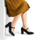 thumbnail image 4 of DREAM PAIRS Zapatos de Tacón Bajo Grueso con Tira en T para Mujer Negro 7, 4 of 6