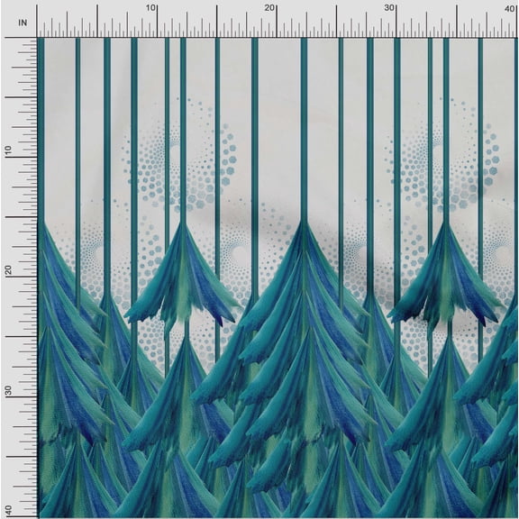 oneOone Cotton Flex Fabric Stripe & Floral Panel Print Fabric BTY 40 Inch Wide