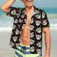 thumbnail image 3 of Haiem colorful Skull dog flower Printed Hawaiian Shirt for Men - Men’s Casual Beach Summer Shirts - Stretch Fabric with Modern Fit-Medium, 3 of 7