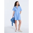 thumbnail image 2 of Free Assembly Women's Cotton Corset Mini Shirtdress with Short Sleeves, Sizes XS-XXL, 2 of 4