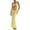 Yellow, variant on Elippeo Women's Sleeveless Knit Long Dress Solid Color Halter Front Cutout Back Tie-Up Slim Dress